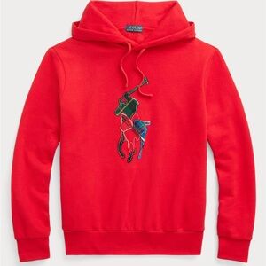 Polo by Ralph Lauren Red Hoodie with Multicolor Logo